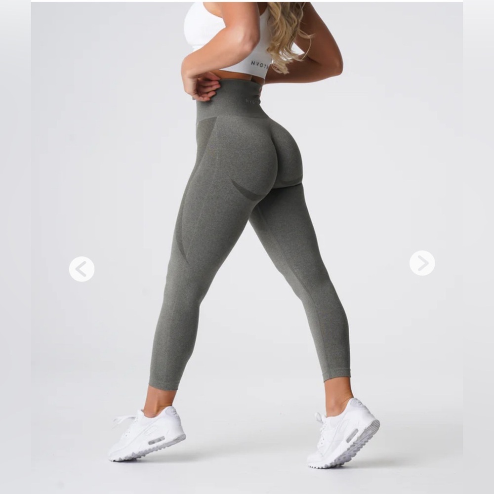 NVGTN Khaki Green Contour Seamless Leggings, size L - Picture 2 of 12